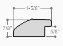 This soft frame features a reverse, stepped curve at the outer edge. The pearlized, pecanwood wash creates a cleanly rustic effect that highlights the natural wood grain.

1-5/8 " width: ideal for small to medium size artwork. Nature photographs or warm toned paintings and Giclee prints will look right at home in this classic frame.