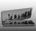 The beautiful Manhattan skyline, in black and white The beautiful Manhattan skyline, in black and white